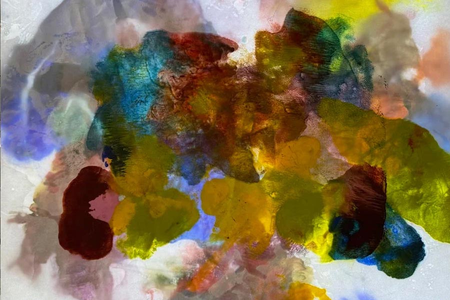 On and Off The Wall: Encaustic Monoprints, Judy Schmid